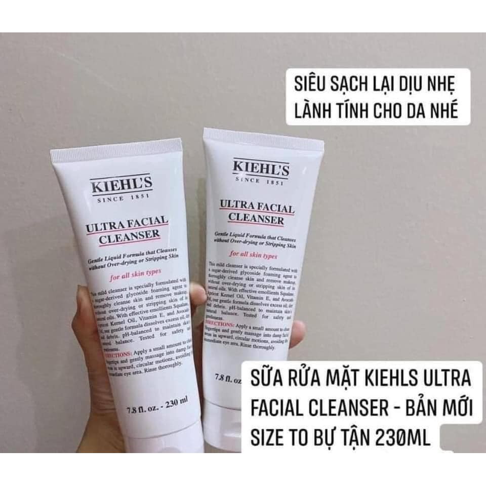 Kiehl's Ultra Facial Cleanser - Sữa Rửa Mặt Dịu Nhẹ 230ml