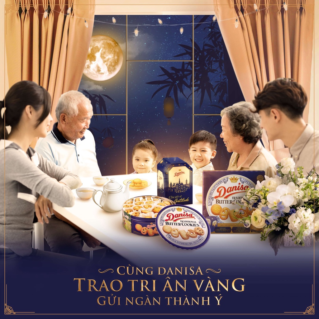 Bánh quy bơ Danisa Đan Mạch hộp thiếc 5 size (200g ,454g ,681g ,792g, 908g)