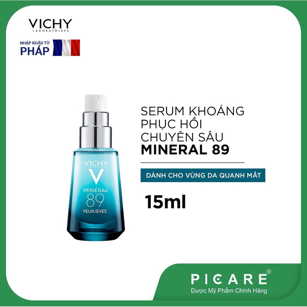 Dưỡng chất giàu khoáng dành cho vùng da quanh mắt Vichy Repairing Eye Fortifier Minéral 89 Eyes 15ml