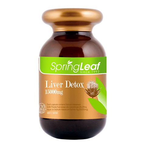 Viên uống SpringLeaf Liver Detox 15000mg – Hỗ trợ giải độc gan (lọ 120 viên)