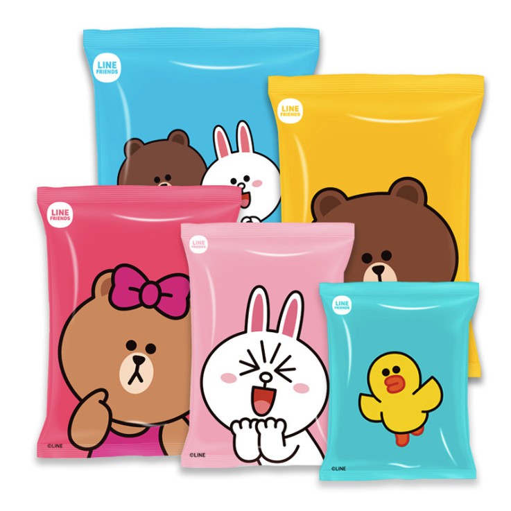 Túi Hút Chân Không LINE FRIENDS Bảo Quản Quần Áo/ Chăn Mền Tiện Lợi H163