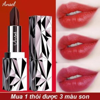 [ Son 3 Màu ] Son Kim Cương Đen 3 Màu Mẫu Mới