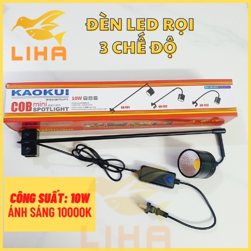 Đèn Led Rọi 3 Chế Độ 10W Ánh Sáng 10000K (KK-F01) - Led Cho Hồ Biotop, Hồ Cá Thủy Sinh