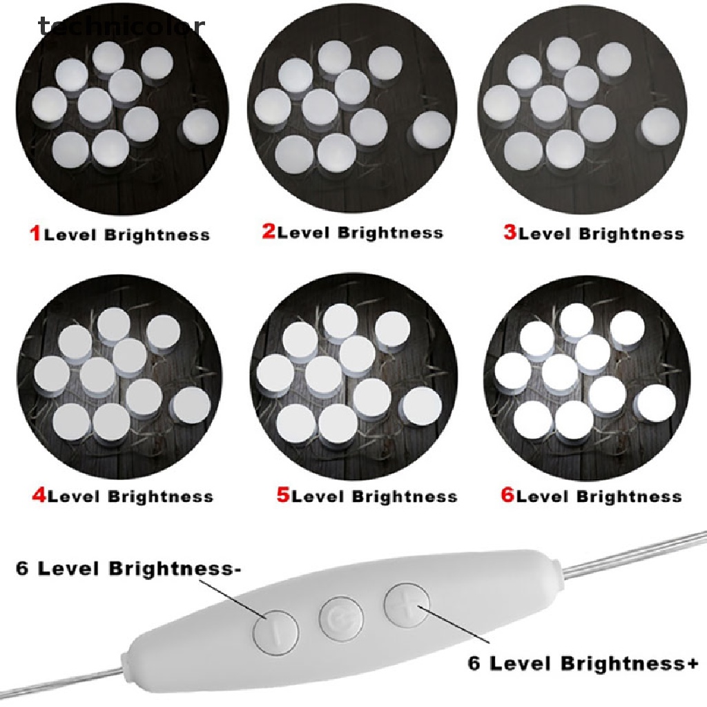 Bộ Bóng Đèn LED Gắn Gương Trang Điểm Phong Cách Hollywood