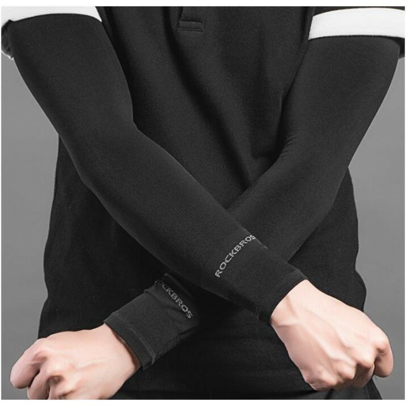 HCM Rockbros găng tay dài găng cánh tay xe đạp thể thao chống tia UV vải lụa lạnh - Giao Hỏa Tốc