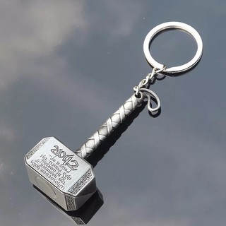 Móc Khoá Búa Thor Cao Cấp Kim Loại - Xám Bạc