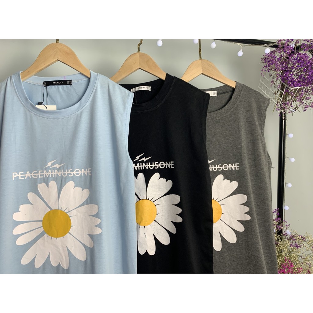 [ Mã FAMAYWA2 giảm 10K đơn 50K] váy suông in hình hoa cúc giữa ngực | BigBuy360 - bigbuy360.vn