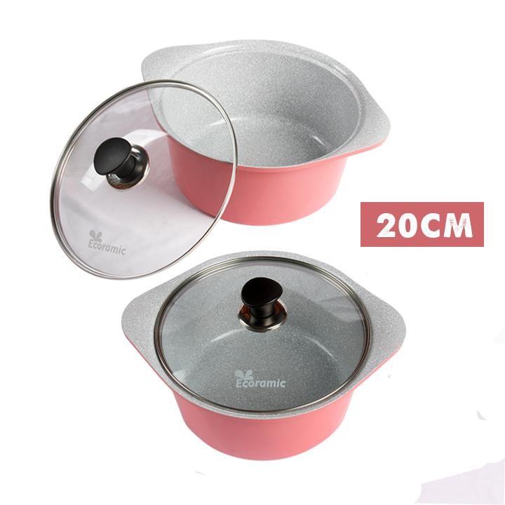 Nồi Ceramic cao cấp Living On 20cm xuất xứ Hàn Quốc - Dùng được bếp từ (Không Có Tay Cầm và Có Tay Cầm)