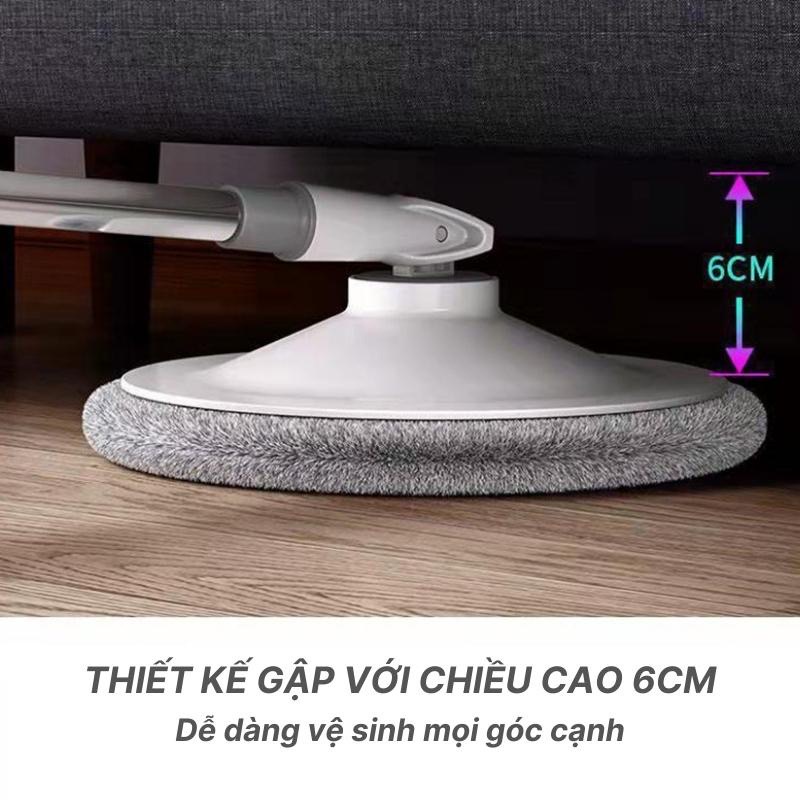 Chổi Lau Nhà Tách Nước Kitimop-K8 Thông Minh Vắt Xoay 360 Độ Cán Cầm Inox Chắc Chắn Thế Hệ Mới Kèm Ảnh Thật