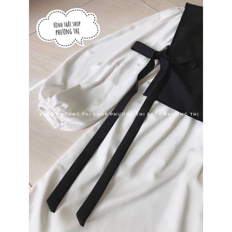 [Mã WASTUP9 giảm 10% tối đa 30K đơn 150K] Sét váy trắng voan kèm gile buộc nơ eo siêu xinh (hàng sẵn/hình shop tự chụp) | BigBuy360 - bigbuy360.vn