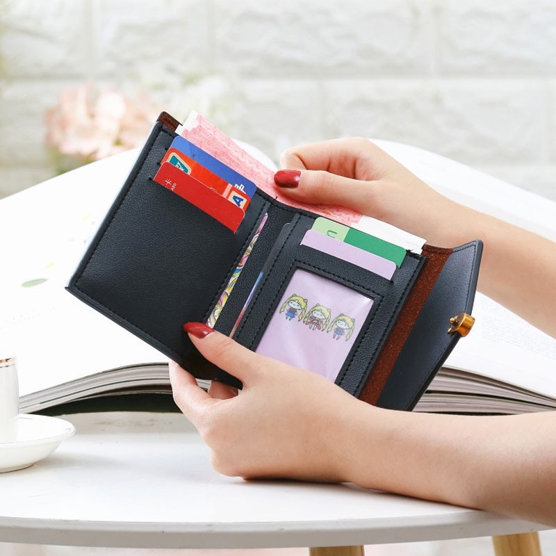 Ví nữ nhỏ xinh mini da mềm thời trang nhiều ngăn giá rẻ bóp đựng tiền V4 | BigBuy360 - bigbuy360.vn