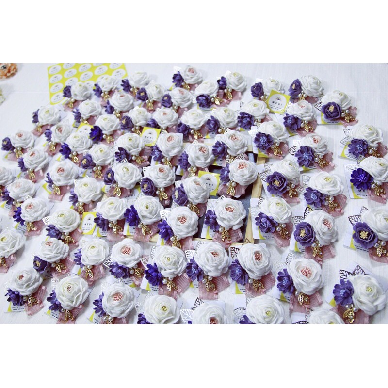 Cài áo hoa kép siêu xinh (ảnh thật)
