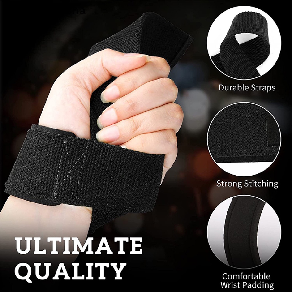 [FREG] 1Pair Gym Lifting Straps Fitness gloves Anti-slip Hand Wraps Wrist Strap Support FDH