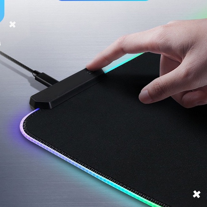 Miếng lót chuột LED RGB 2022, pad chuột chơi game cỡ lớn chống trượt siêu bền siêu đẹp- Mixiao Haochi