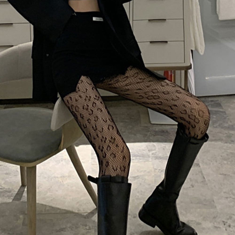 Quần Tất Lưới Họa Tiết Da Báo Quyến Rũ Cho Nữ