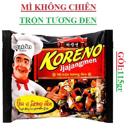 Lố 5 gói mì không chiên koreno jumbo paldo công nghệ Hàn quốc gói (100-:-120)gr