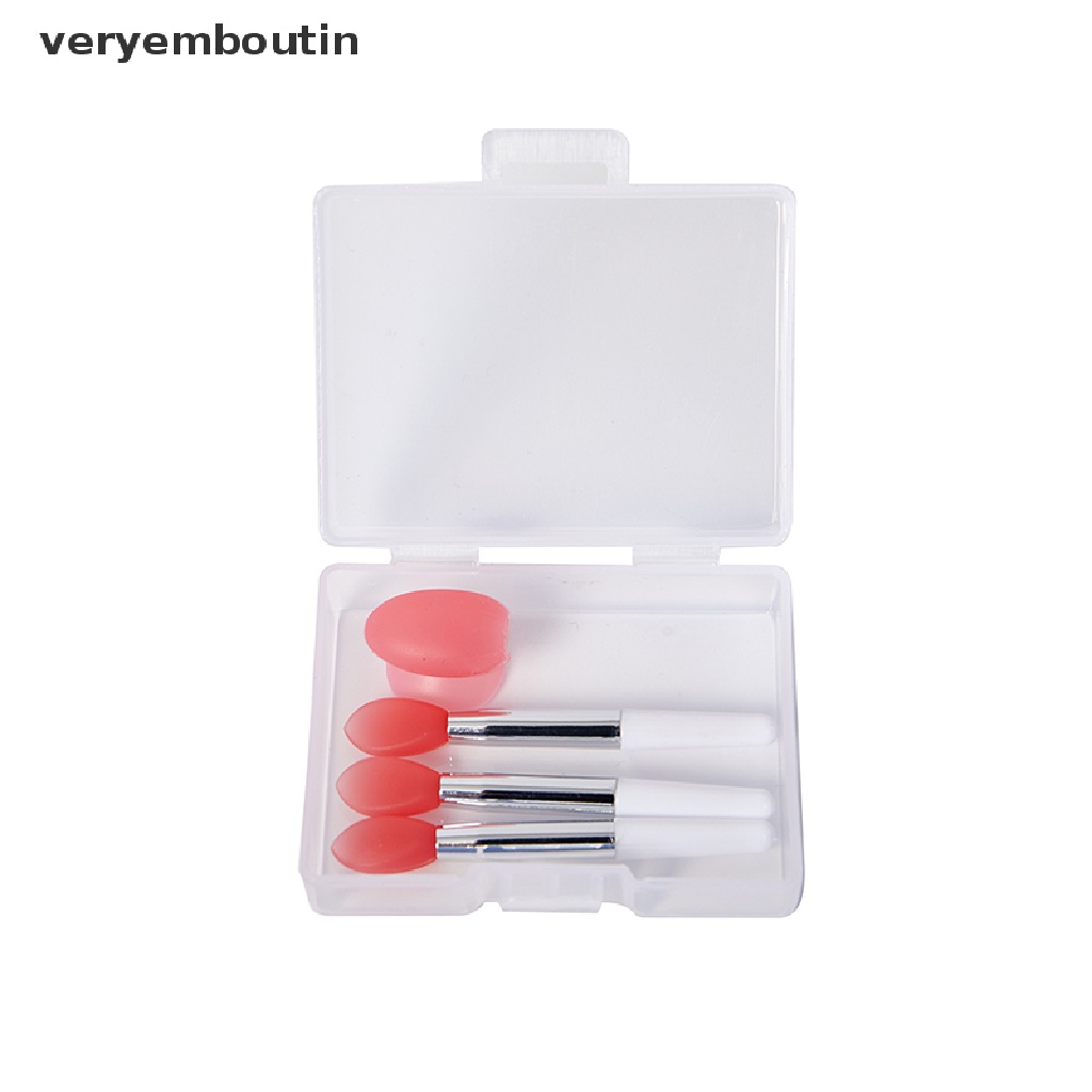 Cọ Đắp Mặt Nạ Môi Bằng Silicone Kèm Nắp Đậy Chống Bụi Tiện Lợi