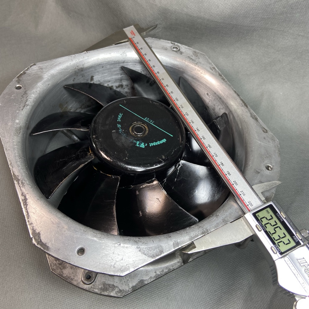 QUẠT 22.5 cm EBM PAPST 24V 2.3A 55W, FULL KIM LOẠI. GERMANY GIÓ MẠNH . W1G200-HH77-52
