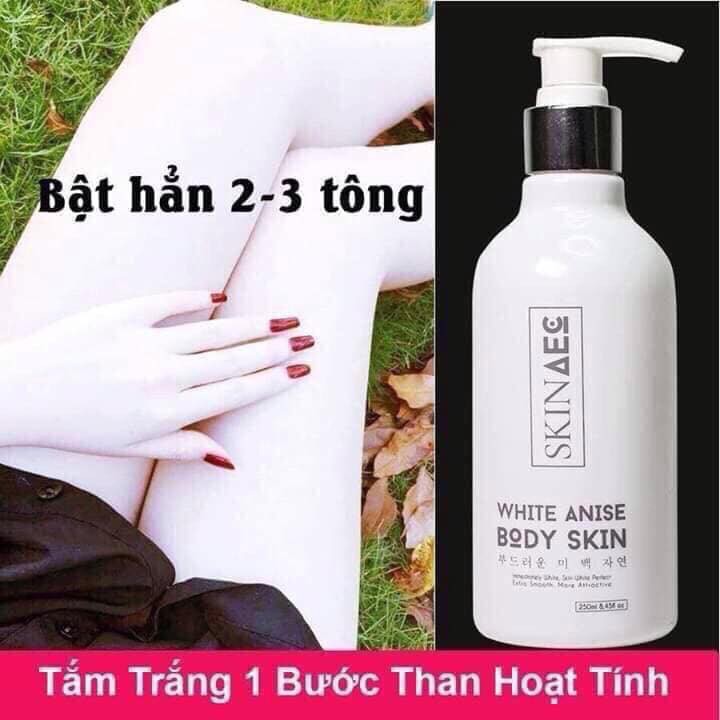 Sữa tắm trắng than hoạt tính Skin AEC