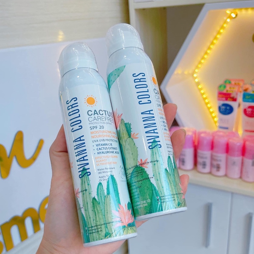 XỊT CHỐNG NẮNG SIVANNA COLORS 2IN1 Mẫu Mới 2022