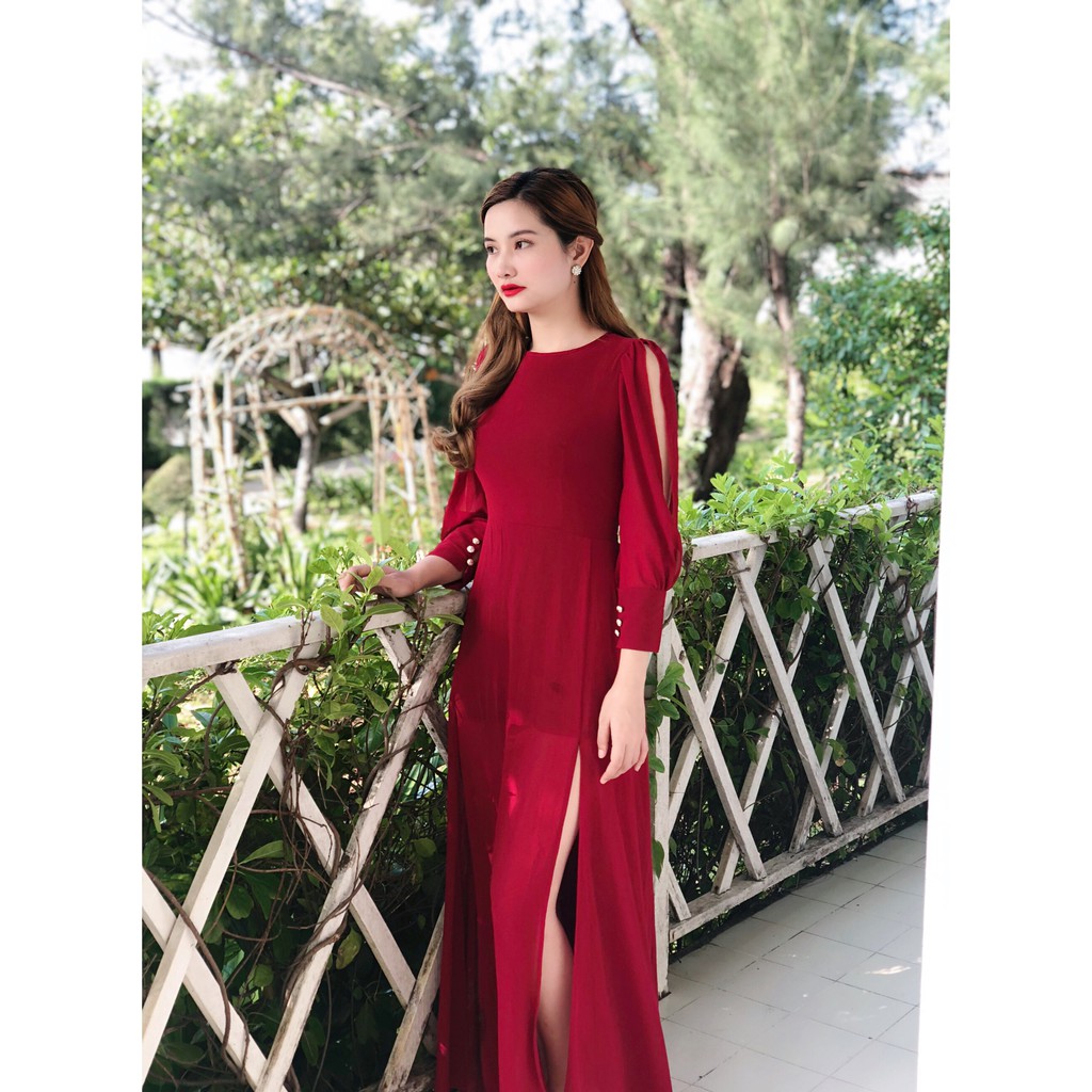 Đầm maxi dạ hội xẻ tà cách điệu- Hình thật Sp 100% | BigBuy360 - bigbuy360.vn