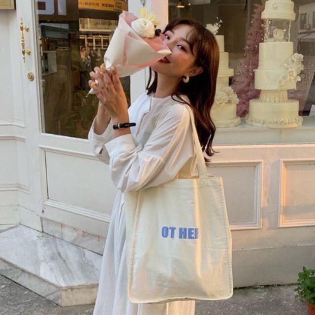 Túi tote vải canvas ulzzang đeo vai thời trang đựng đồ giá rẻ