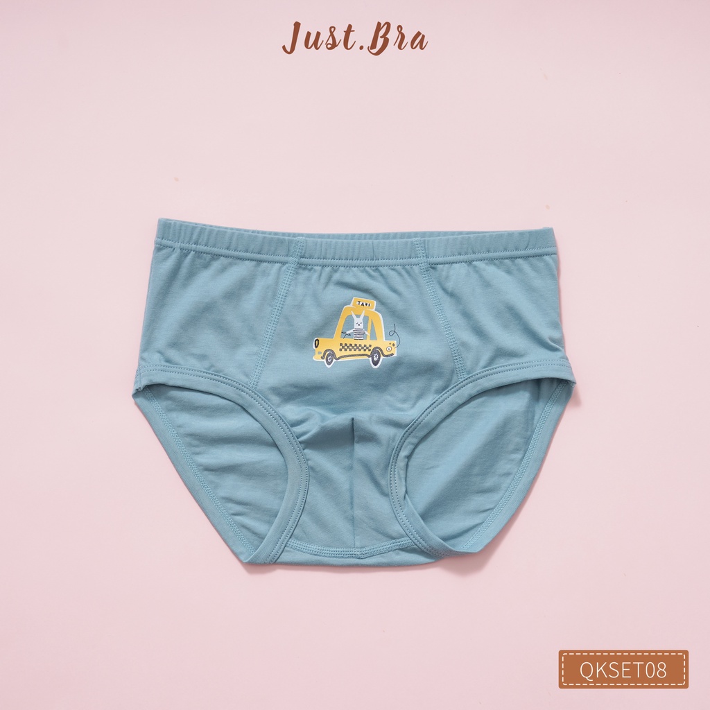 Set 3 quần chip trẻ em Just Bra họa tiết hoạt hình dễ thương cho bé QKset08