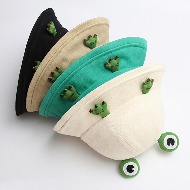 Nón Tai Bèo Rộng Vành Vải Cotton In Hoạt Hình Ếch Dễ Thương Cho Người Lớn