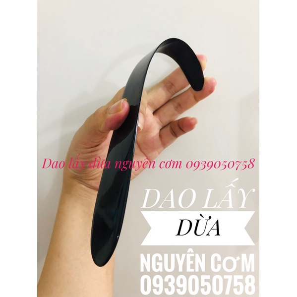 (Cán dẹp chuẩn)Dao lấy cơm dừa non nguyên cơm