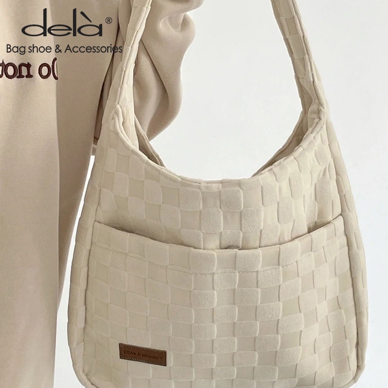 Dela Túi Xách Canvas Đeo Vai Nhỏ Nhắn Đa Năng Thời Trang Thu Đông Dành Cho Nữ