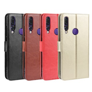 Ốp lưng ví da nắp lật thời trang phong cách Retro dành cho Lenovo Z5s
