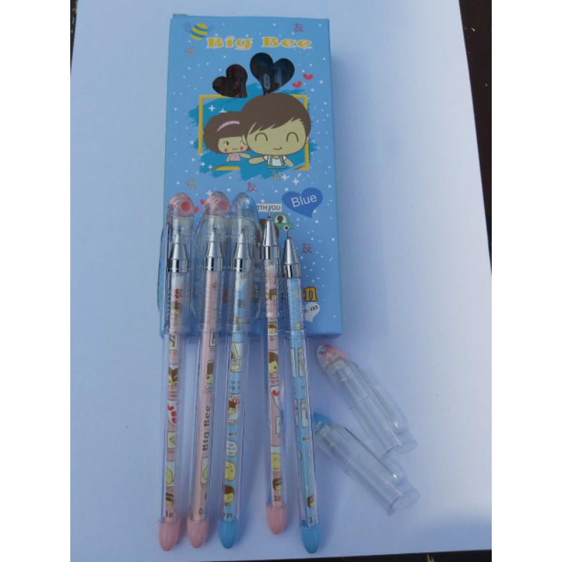 12 cây bút gel Big Bee viết chữ và màu mực cực đẹp