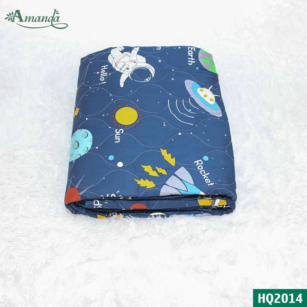Mền Hè Amanda, vải cotton lụa satin Hàn Quốc nhập khẩu, chần lớp gòn cao cấp, bảo hành đường chỉ trọn đời