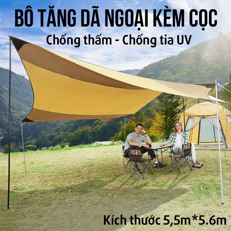 Tấm Tăng Dã Ngoại Lục Giác Chống Thấm, Chống Nắng, Nhẹ, Dễ Di Chuyển