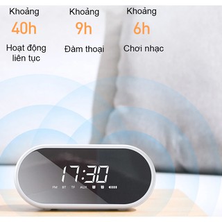 Đồng hồ báo thức bluetooth kiêm loa không dây E09