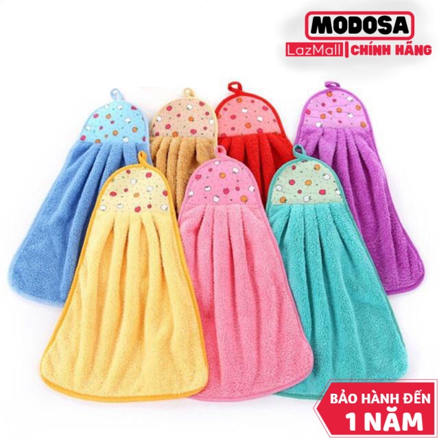 Combo 5 Khăn Lau Tay Nhà Bếp Vouller Có Móc Treo - Khăn Lau Đa Năng - Khăn Lau Chùi Đa Năng 2 Mặt Thấm Hút Nhanh