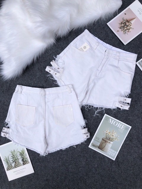 Quần shorts đùi kaki khoét khoen đùi - HÌNH SÀN CHỤP THẬT - B5U