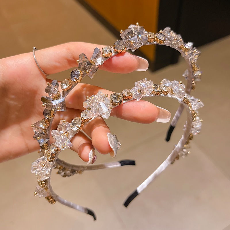 Băng Đô Đính Pha Lê Sang Trọng Phong Cách Hàn Quốc