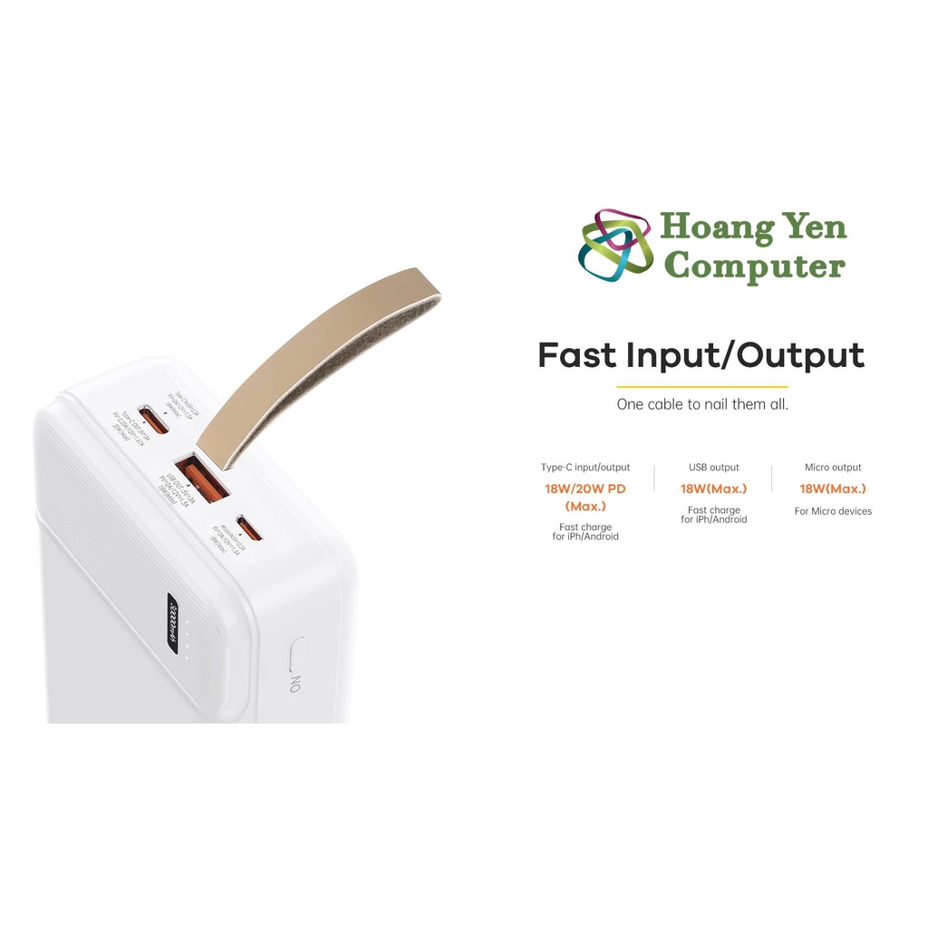 Sạc Dự Phòng Remax RPP-289 30000Mah (Sạc Nhanh QC3.0 18W, PD 20W) - BH 1 Năm - Hoàng Yến Computer