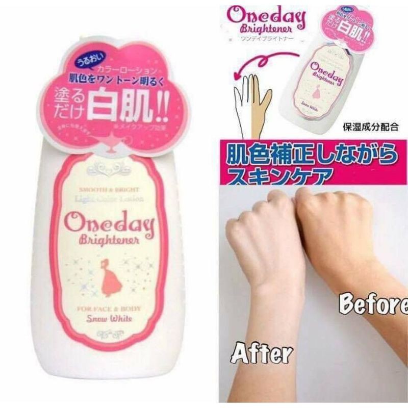 LOTION DƯỠNG TRẮNG DA ONE DAY BRIGHTENER FOR FACE & BODY - 120ML
