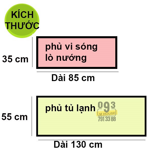 Áo Trùm Chống Bụ,Chống Nước Cho Tủ Lạnh, Lò Nướng, Vi Sóng, Mặt Tủ Tiện Dụng