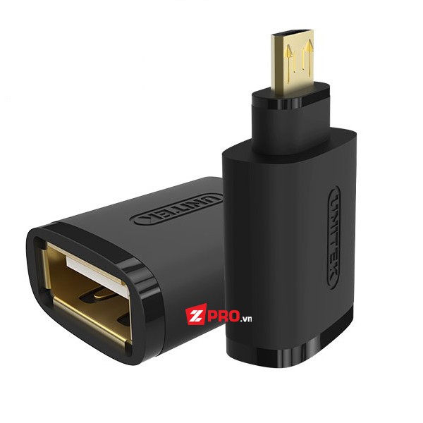 [Mã ELFLASH5 giảm 20K đơn 50K] Đầu chuyển Micro-USB to USB 3.0 OTG Unitek Y-A015CBK