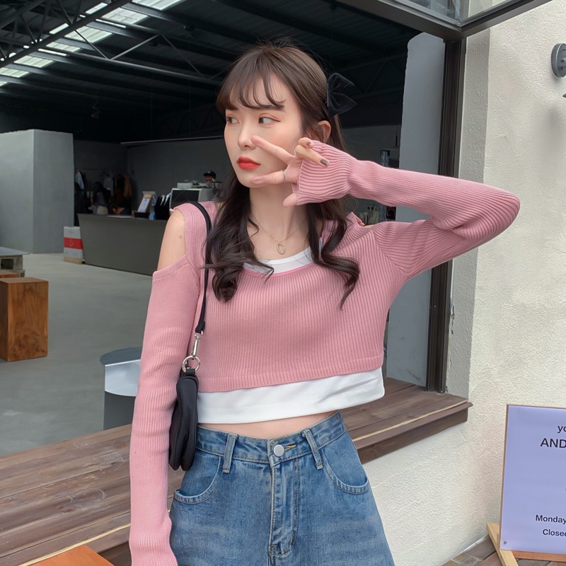 Áo dệt kim tay dài thời trang dành cho nữ chất lượng cao