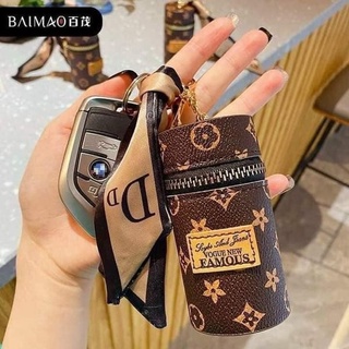 Móc treo chìa khoá túi lv đựng son mini