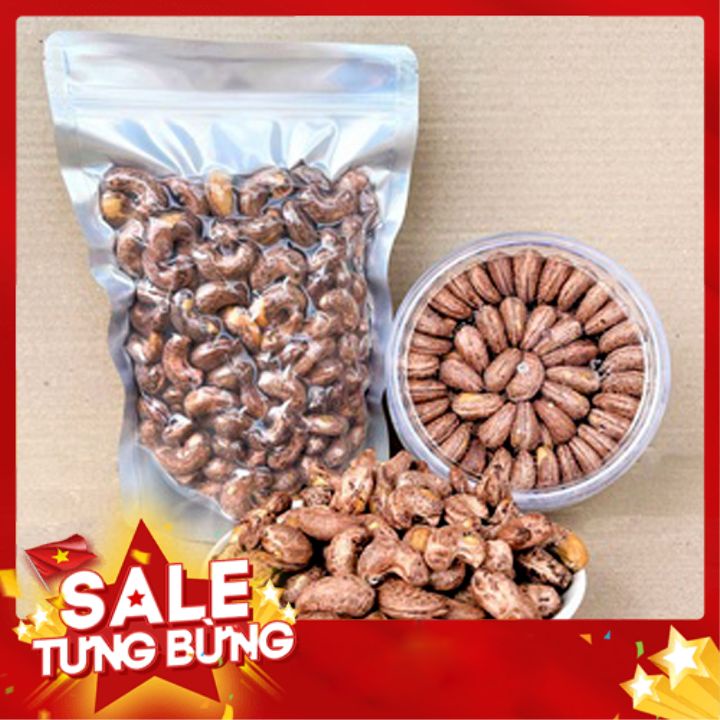Hạt điều nguyên vị túi zíp loại a cồ  500g, hương vị thơm ngon không hôi dầu