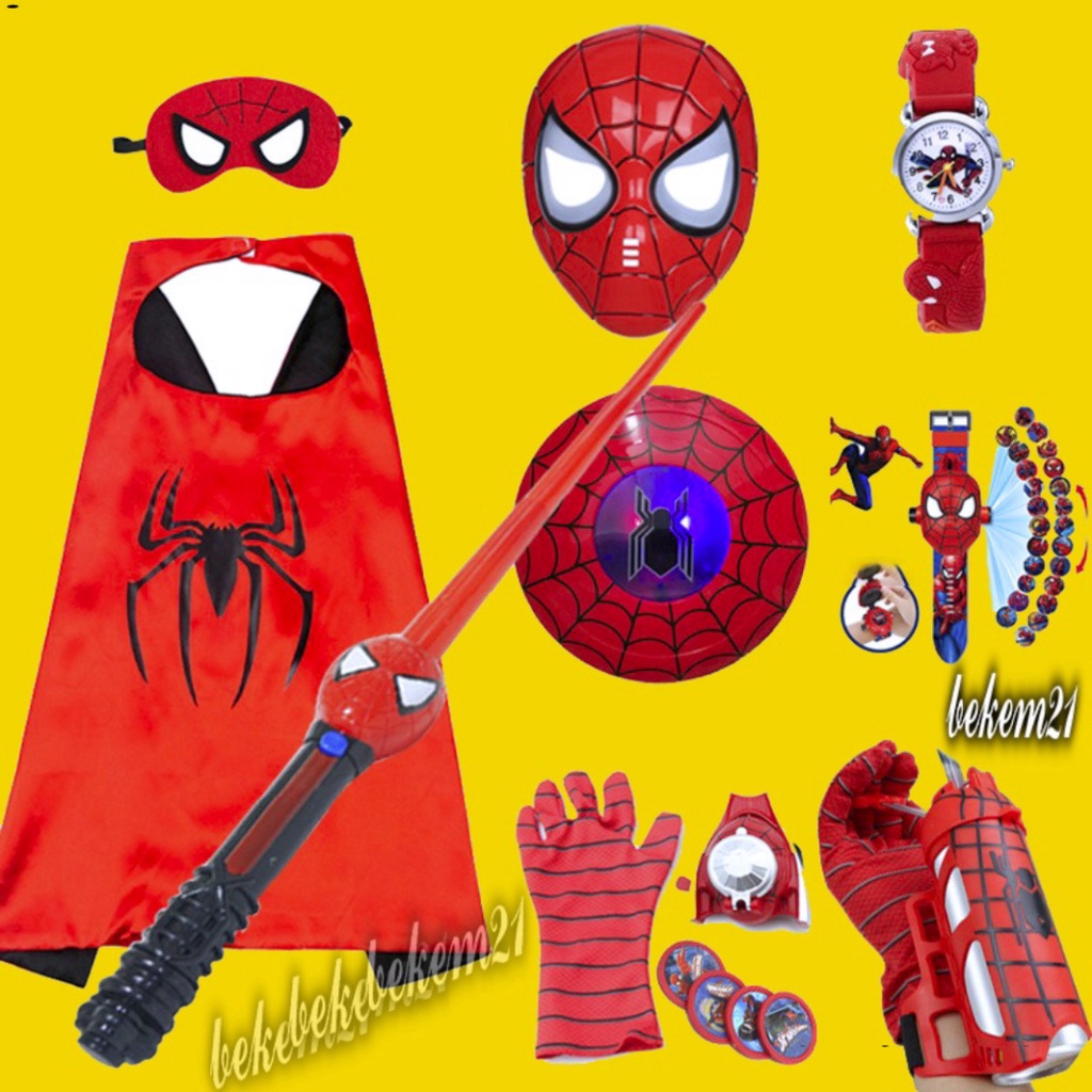 Đồ chơi người nhện phát sáng có âm thành đèn nhac, dùng pin spiderman avengers marvel cho bé