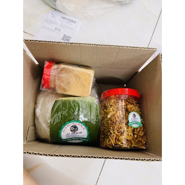 ( 3 món)0.5kg rìa phơi sương + 100gr muối nhuyễn + 100gr hành phi thơm ngon