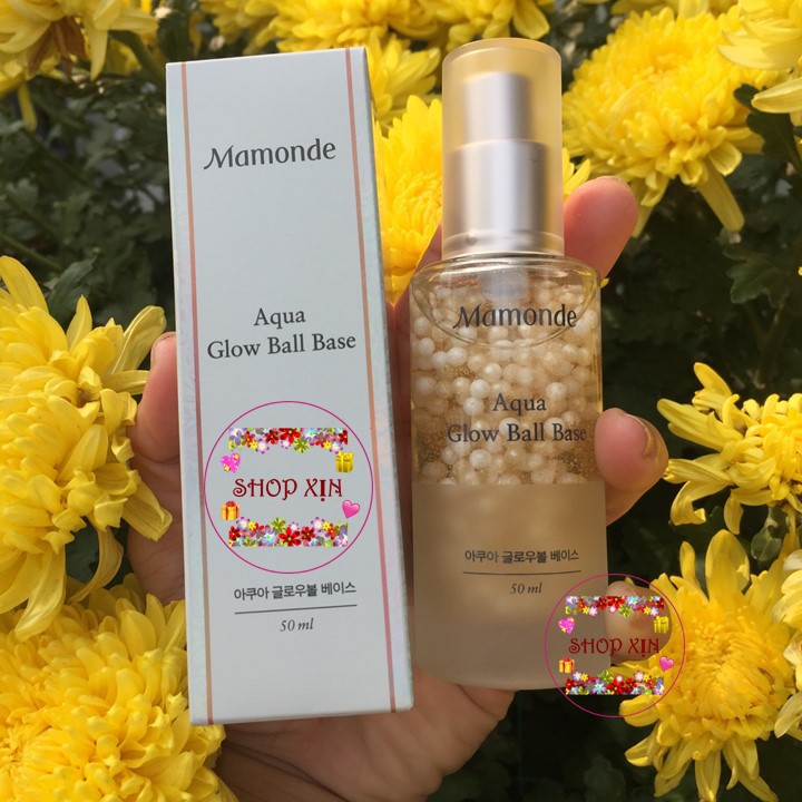 Kem Lót Trang Điểm Mamonde Aqua Glow Ball Base (Màu 02) dành cho da thường, da khô