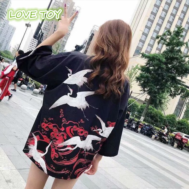 Áo Khoác Kimono Dáng Rộng Phong Cách Retro Cho Cặp Đôi