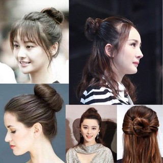 Độn Búi Tóc Tròn Độn Búi Tóc Donut Bằng Tóc Và Cước